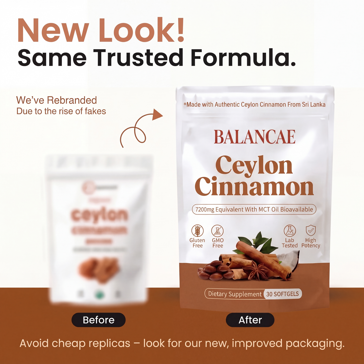 Ceylon Cinnamon 7200mg Equivalent with MCT Oil (Buy 2 Get 1 Free)